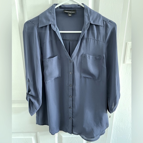 Fortune + Ivy | Christelle Button Down Blouse | size S - Picture 2 of 5